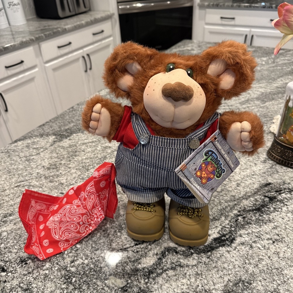 1980's Bubba Furskin‎ Plush Bear Toy With Tag 14"